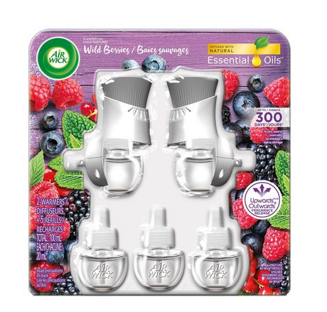 Air Wick Plug-in Air Freshener, Scented Oil Refills, Wild Berries, 2 Kits +  5 Refills | Walmart Canada