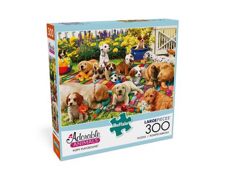 Buffalo Games - Adorable Animals - Puppy Playground - 300 Piece Jigsaw ...