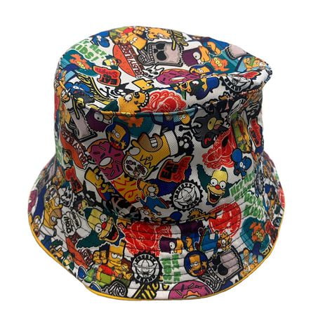 The Simpsons Mens Pop Art Food Bucket Hat