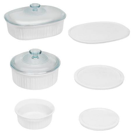 Corningware® French White 8-pc Set, Durable stoneware