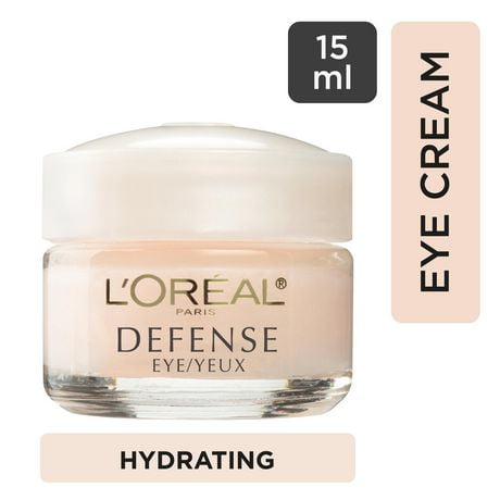 L'Oreal Paris Eye Cream with Hyaluronic Acid + Caffeine | Eye Defense, 15 mL