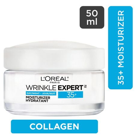 L'Oreal Paris Moisturizer Face Cream 35+ with Collagen, Day & Night Face Moisturizer | Wrinkle Expert, 50 mL, 50  ML