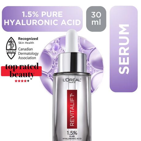 L'Oréal Paris Replumping Hyaluronic Acid Serum, Replumping Serum, 30 mL