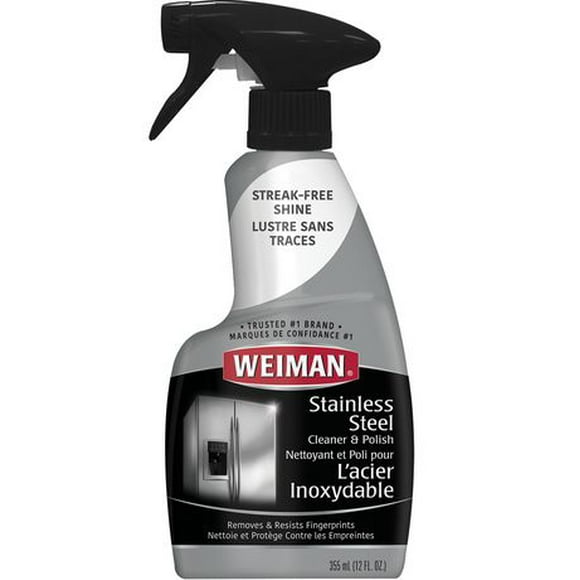 Nettoyant et revitalisant Weiman avec gicleur pour l’acier inoxydable Nettoyer Weiman SS