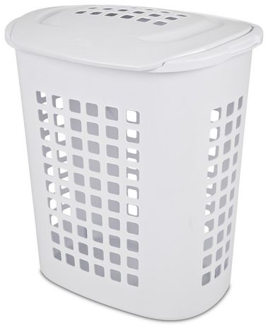 large white laundry bin