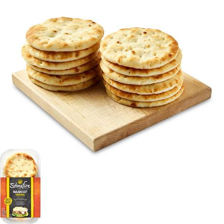 Naan ronds à l'oignon caramélisé Stonefire Paquet de 12, 300 g