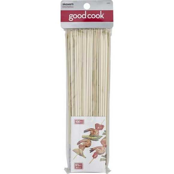 Goodcook Lot de 100 brochettes en bambou naturel