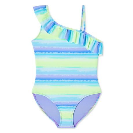 Angel Beach Girls' Ruffle Strap 1-Piece