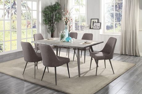 Topline Home Furnishings 7pc Grey Dining Set Canada - Modern Grey Dining Room Tables Topline Home Furnishings 7pc Grey Dining Set Canada - Modern Grey Dining Room Tables