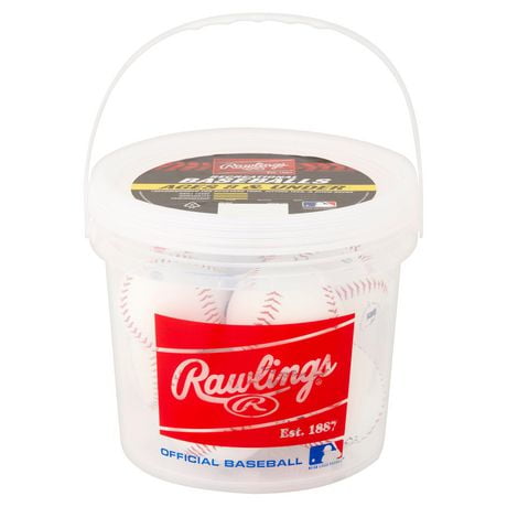 Rawlings Official League Recreational Grade Baseballs, Bucket of 8, Bucket of 8 Baseballs