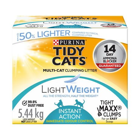 Tidy Cats LightWeight Instant Action Multi-Cat, Clumping Cat Litter 5.44 kg, 5.44 kg