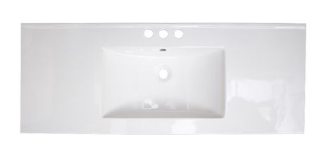 American Imaginations 48-in. W Floor Mount White Vanity Set for 1 Hole Drilling