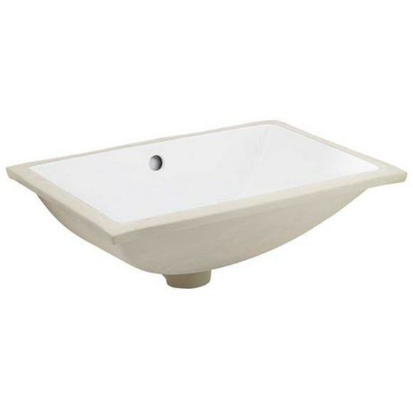American Imaginations 23.5-in. W Above Counter White Bathroom Vessel Sink For 1 Hole Center Drilling AI-176