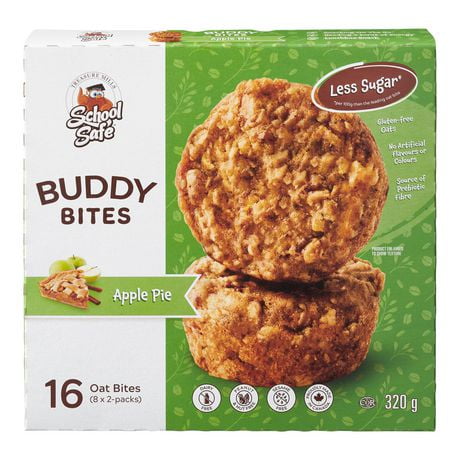 School Safe Apple Pie Oat Buddy Bites, 16 pieces, 320 g total