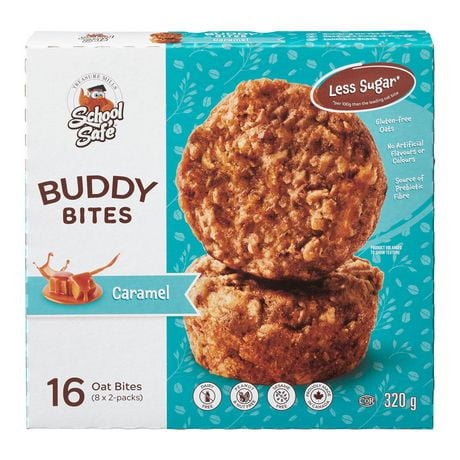 Buddy Bites au caramel School Safe 16 morceaux, total de 320 g