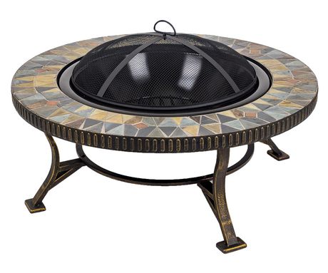 Pleasant Hearth Ofw088rc Olivia Slate, Fire Pit Grate Menards