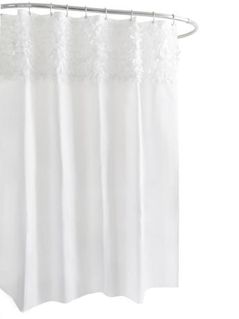 Mainstays Kids White Bling Shower Curtain
