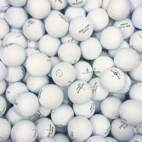 Mulligan - 100 balles de golf récupérées Top Flite  AAA, Blanc