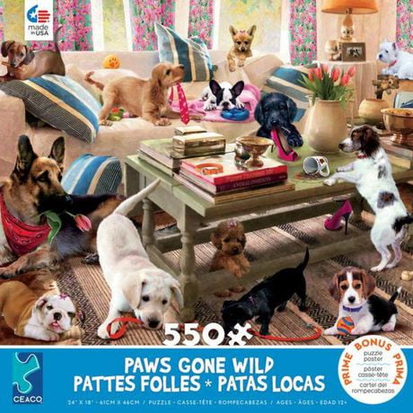 Ceaco Paws Gone Wild 550 Piece Puzzle | Walmart Canada