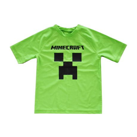 Boys Minecraft Hostile Green Rash Guard 