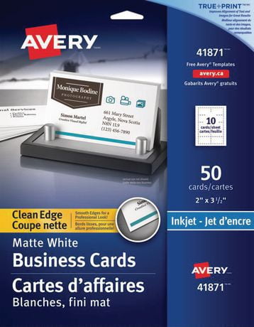 Avery Matte White Business Cards | Walmart Canada