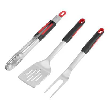 Expert Grill Soft Grip 3 Piece Barbecue Grill Tool Set, 3-Piece Barbecue Grill Tool Set