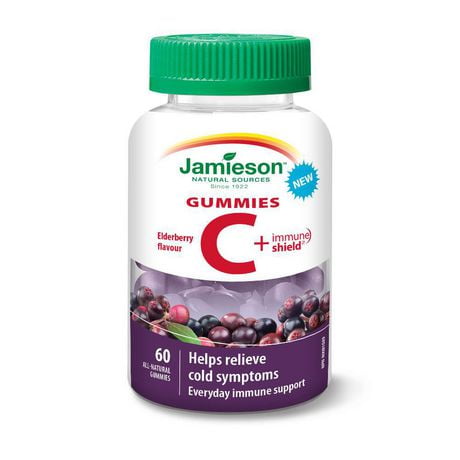Jamieson Gummies de Vitamine C + Immune Shield 60 gommes