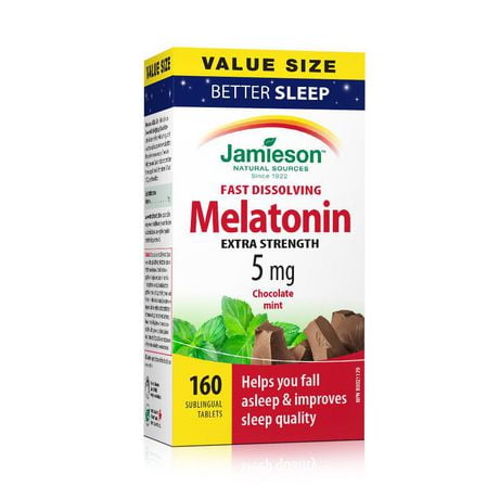 Jamieson Mélatonine 5 mg – Format économique 160 comprimés