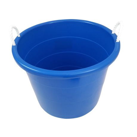 Homz 10 Gallon Rope Handled Tub, Blue, Set of 3