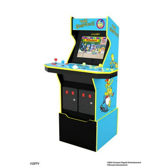 Arcade1UP The Simpsons Live Arcade Cabinet avec Riser & Lit Chapiteau (4 Joueurs)