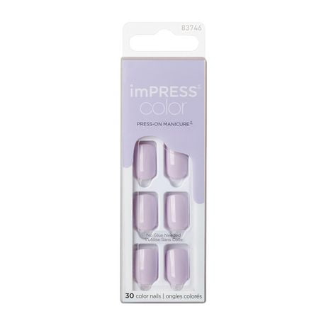 KISS ImPRESS Color Picture Purplect Fake Nails 30 Count Short   6000204979562 