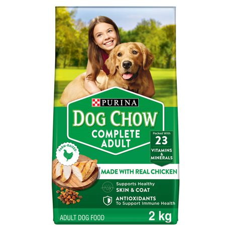 Purina Dog Chow Complète Adulte avec du Vrai Poulet, Nourriture Sèche pour Chiens 2-14kg