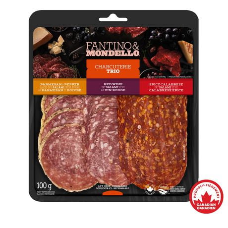 Trio de charcuterie - salamis tranchés Fantino & Mondello 100g