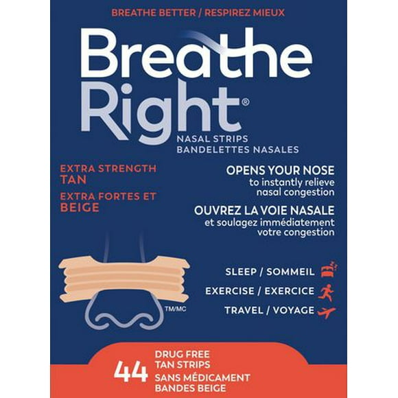 Breathe Right Bandelettes Nasales Extra Fortes et Beige