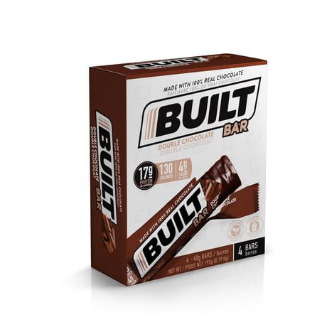 Built Bar Double Chocolate, 4/box, 4 Bars/Box<br>48g/Bar