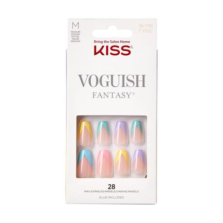 KISS Voguish Fantasy Nails - Disco - Fake Nails, 28 Count, Medium ...