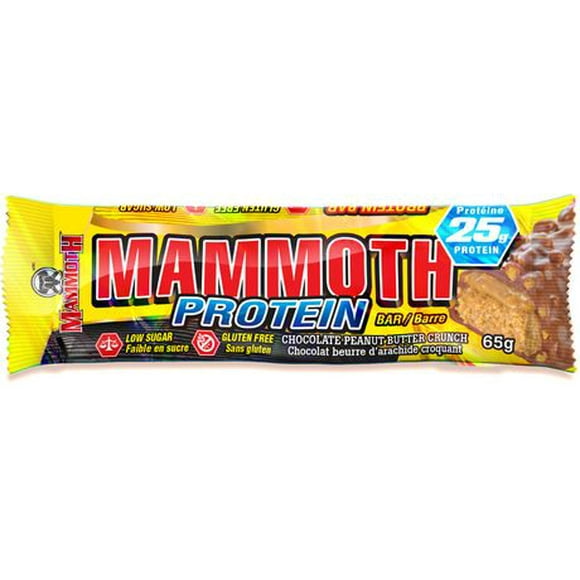 Mammoth Protein Bar, Peanut Butter Crunch, 65g Bar