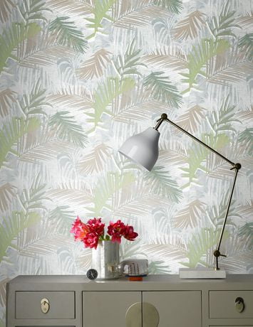Graham Brown Jungle Glam Greenwhitetaupe Removable Wallpaper