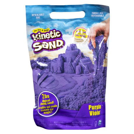 Kinetic Sand, 907 g (2 lb) de Kinetic Sand violet pour mélanger, modeler et créer, à partir de 3 ans