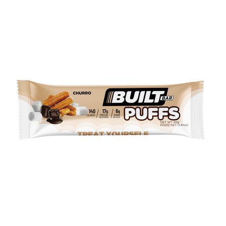 Built Puffs Churro, 40g Bar