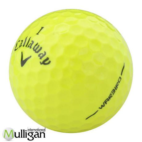 Mulligan - 12 balles de golf récupérées Callaway HEX warbird - Sans Logo 5A, Jaune