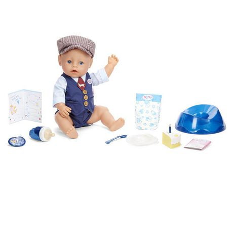 BABY born Interactive Boy Baby Doll Party Theme – Blue Eyes with 9 Ways to Nurture