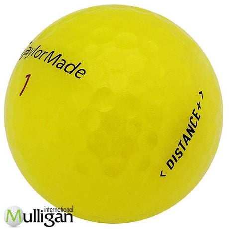 Mulligan - 36 balles de golf récupérées Taylormade Distance + 4A, Jaune