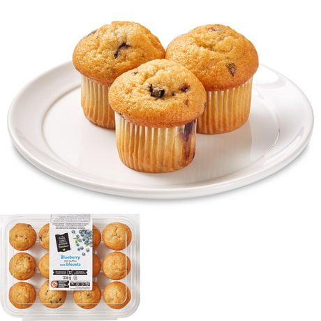 Mini muffins aux bleuets Mon mon marché fraîcheur 12 muffins, 336 g au total