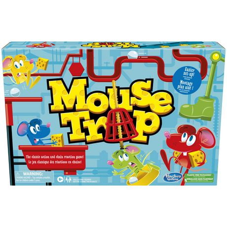 Mouse Trap, jeu de plateau familial, 2 à 4 joueurs, assemblage plus facile que dans les versions précédentes, cadeau pour enfants, dès 6 ans À partir de 6&nbsp;ans