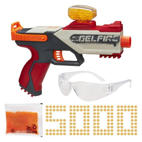 Nerf Pro Gelfire Legion Spring Action Blaster, 5000 Gelfire Rounds, 130 Round Hopper, Protective Eyewear, Slam Fire, Ages 14 & Up, Ages 14 and up