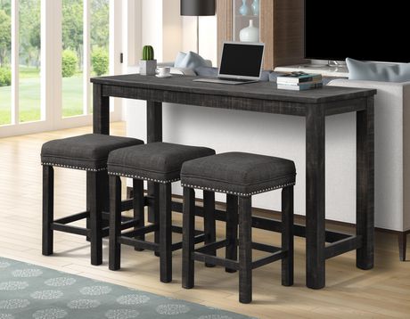 4 Piece Counter Height Set Grey, Pub Style Table And Chairs Canada