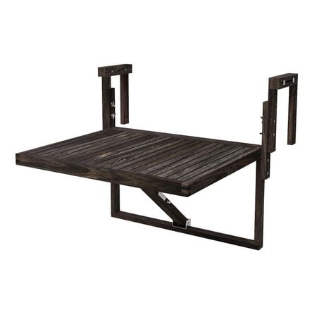 28 inch x 24 inch Toronto Acacia Balcony Table in an espresso finish by Interbuild.