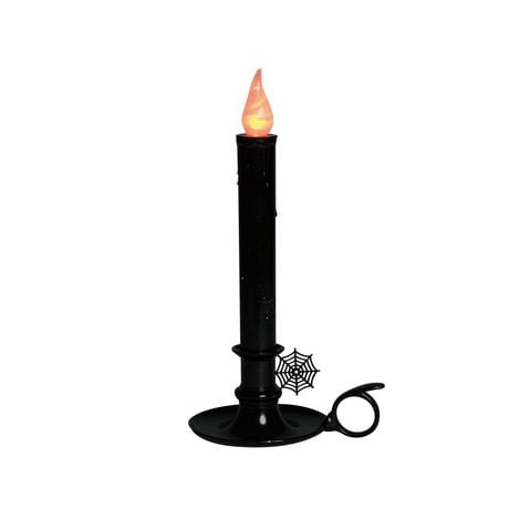 Way to Celebrate Battery-Operated LED Flickering Candle, Black in ...