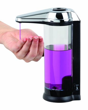 black and chrome soap dispenser